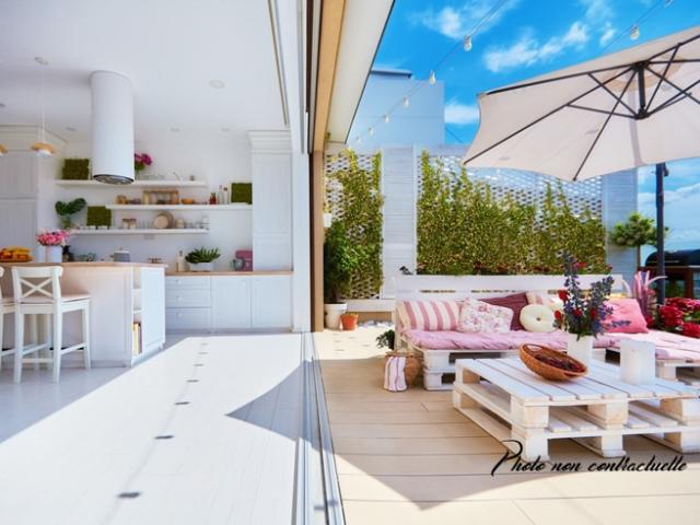 COURROUZE / ST JACQUES Appartement 4 pièces 87.10m² Sud 4ème étage ascenseur terrasses de 59.04m² stationnements
