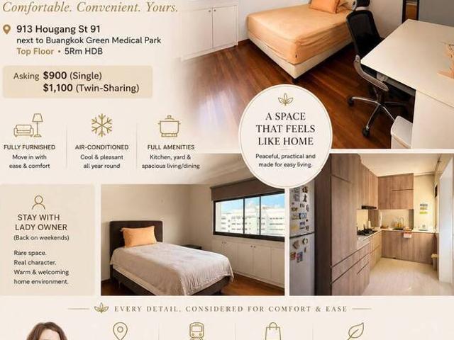 COZY ROOMS FOR RENT IN HOUGANG