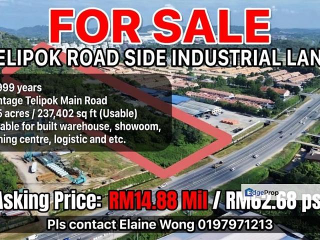 CL Industrial Telipok Land | 999yrs | 5.45 acres | Frontage Main Road