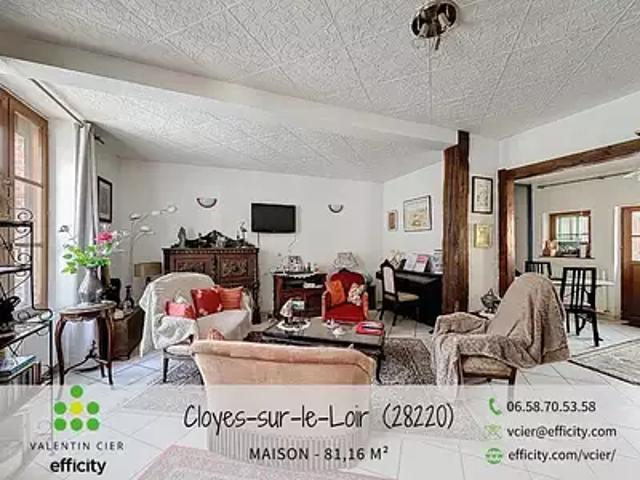 Cloyes les Trois Rivières 28220 Achat / Vente maison 4 pièces t4 jardin terrasse