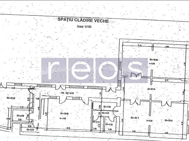 Cladire 1100 mp construiti zona centrală