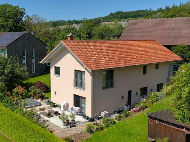 Classic Contemporary Living – Stilvolles 9.5 Zimmer Einfamilienhaus mit Privatgarten, Swimspa & Smart Home in Veltheim