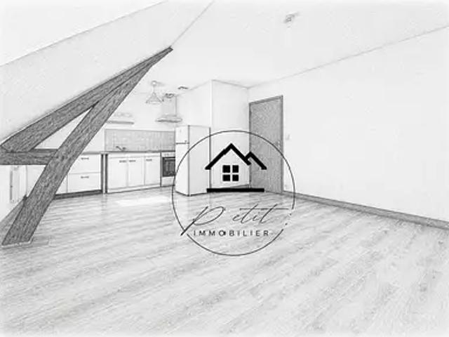 Clermont 60600 Location appartement 2 pièces t2 au dernier étage