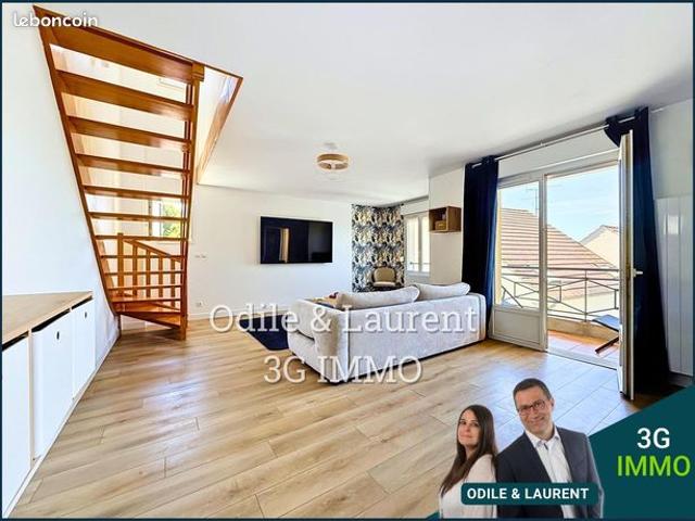 CLERMONT – Appartement T3 en duplex avec balcon, cave et parking, à 5 min à pied de la gare