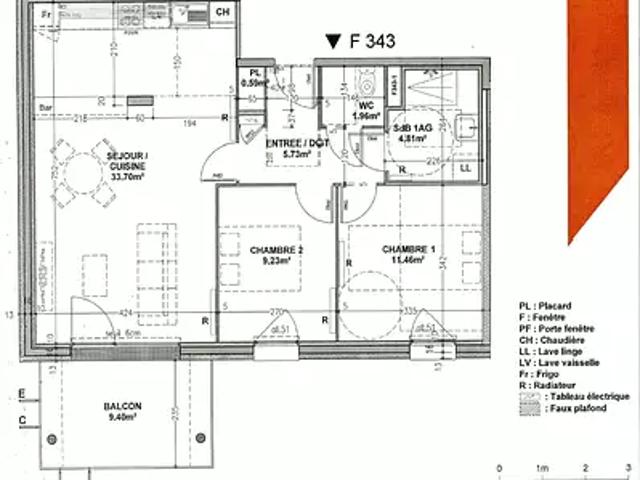 Clermont Ferrand 63100 Location appartement 3 pièces t3 parking