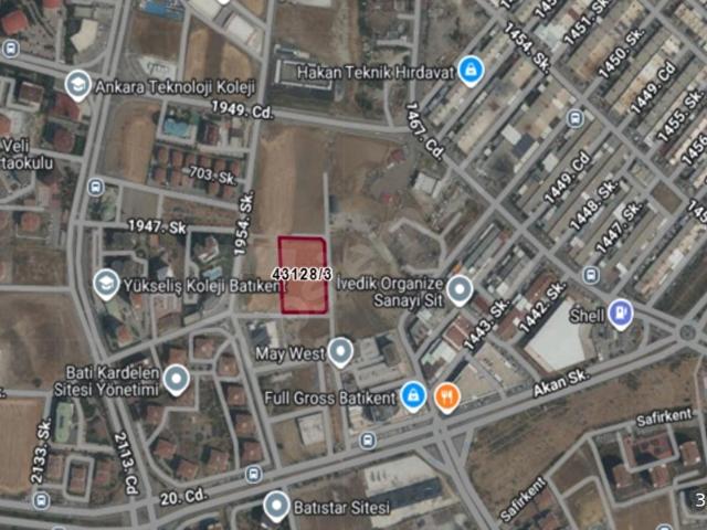 CNR DEN TURGUT ÖZAL DA 232 M 2 SATILIK OKUL ALANI