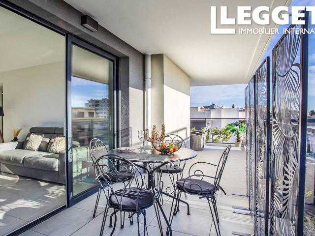 Cros de Cagnes Immeuble neuf, lumineux 2 pièces, terrasse, garage