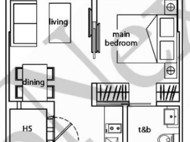 Cradels Condominium For Rent, $2,999, 1 Bed 1 Bath 441 sqft $6.80 psf