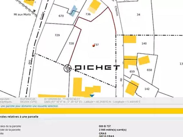 Cras 38210 Achat / Vente terrain