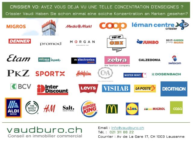 Crissier Bussigny Superbe surface commerciale