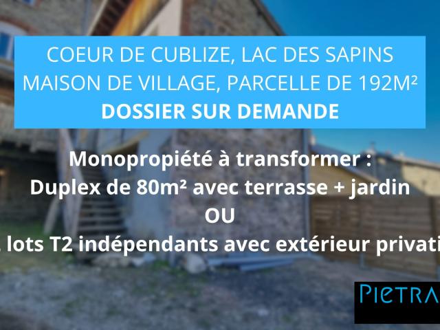 Cublize Vente Maison 69