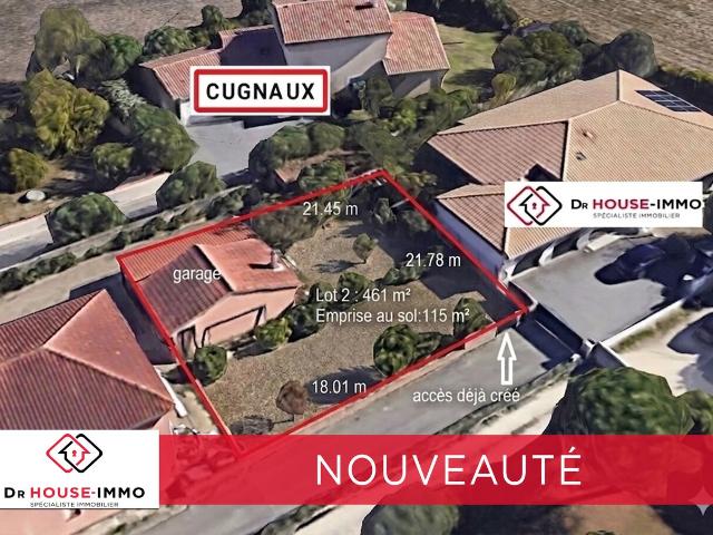 CUGNAUX: Terrain à bâtir de 461 m² à viabiliser