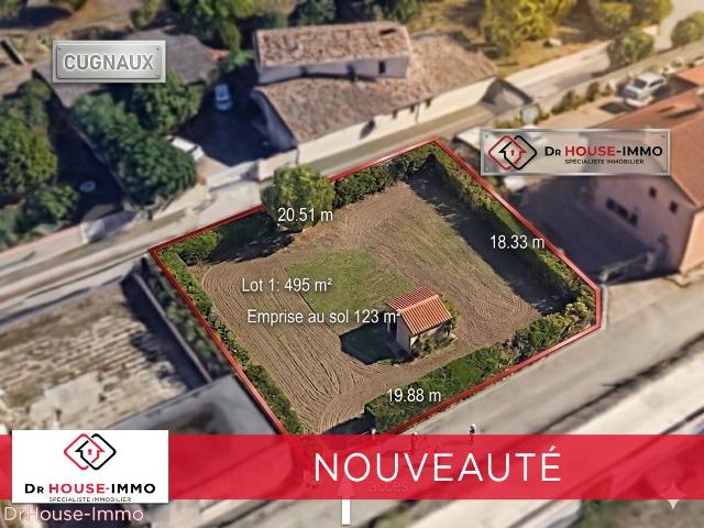 CUGNAUX: Terrain à bâtir de 493 m² à viabiliser