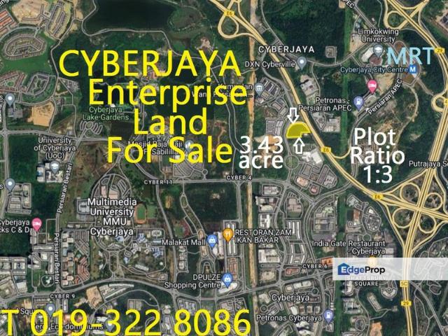 Cyberjaya Enterprise Land 3.43 Acre For Ideal For Commercial Mixed Property Development