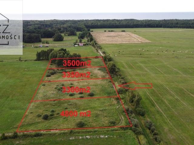 Działka rolna 3300m2 w Dębkach, 900m od morza
