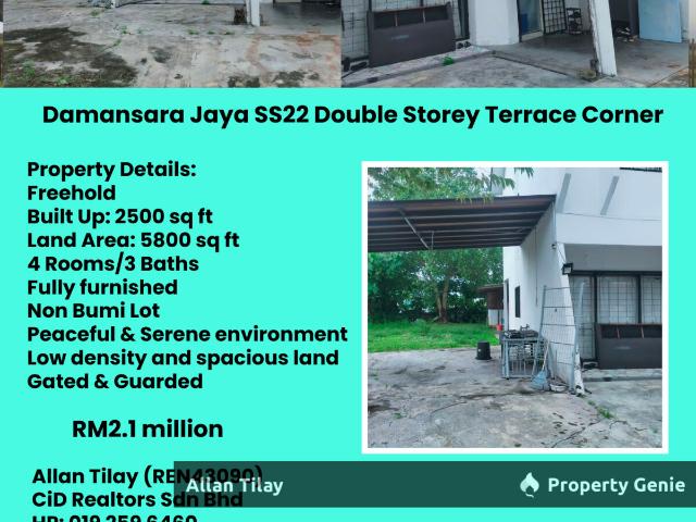 Damansara Jaya SS22 Double Storey Terrace Corner