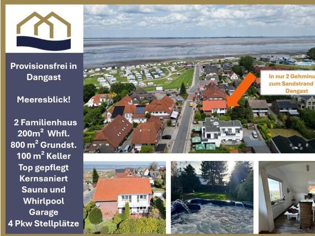 Dangast Meerblick 1.Reihe EINMALIG Gelegenheit exklusives Zweifamilienhaus zum Eigennutz Vermietung