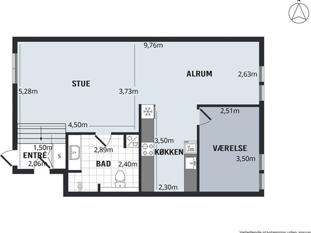 Dansestræde, 90 m2, 2 værelser, 9.900 kr Odense C, Fyn