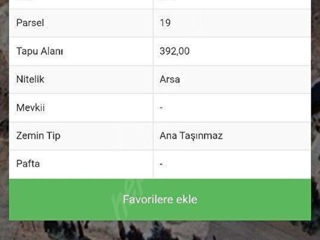 DAGBELI IMARLI KONUT ARSASI 392 m2