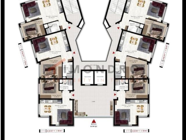 Daire 1+ Aksu, Antalya, Türkiye 215819
