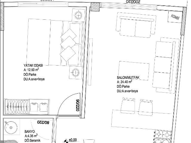 Daire 1+ Aksu, Antalya, Türkiye 220868
