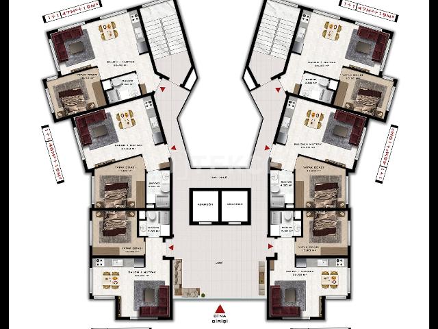 Daire 1+ Aksu, Antalya, Türkiye 226574