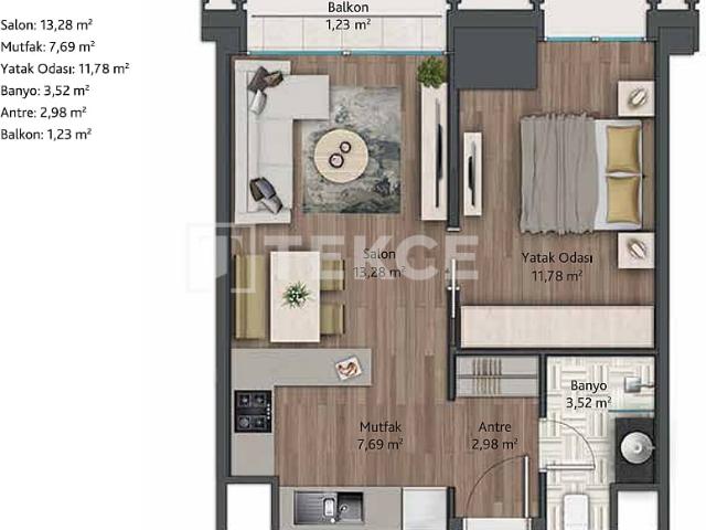 Daire 1+ İstanbul, Türkiye 224389