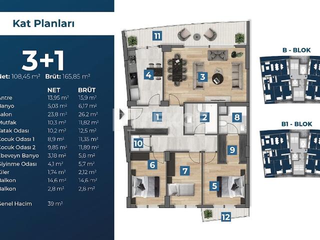 Daire 1+ İzmir, Türkiye 215702