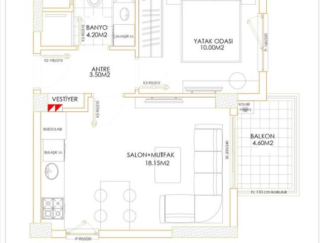 Daire 1+ Kepez, Çanakkale, Türkiye 229420