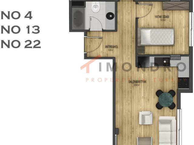Daire 1+ Kepez, Antalya, Türkiye 228533