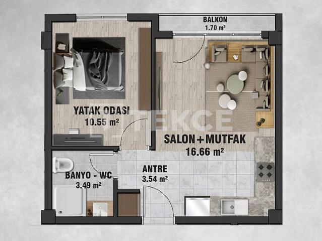 Daire 2+1 Ankara, Türkiye 194098