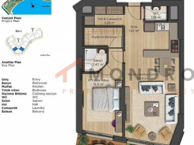 Daire 2+1 Bakırköy, İstanbul, Türkiye 152716