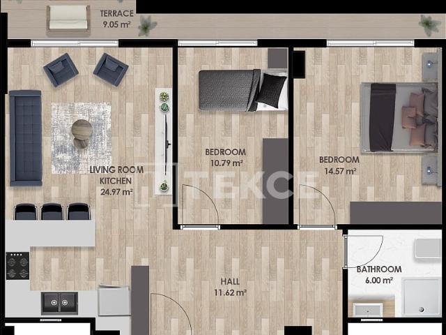 Daire 3+1 Aksu, Antalya, Türkiye 213273
