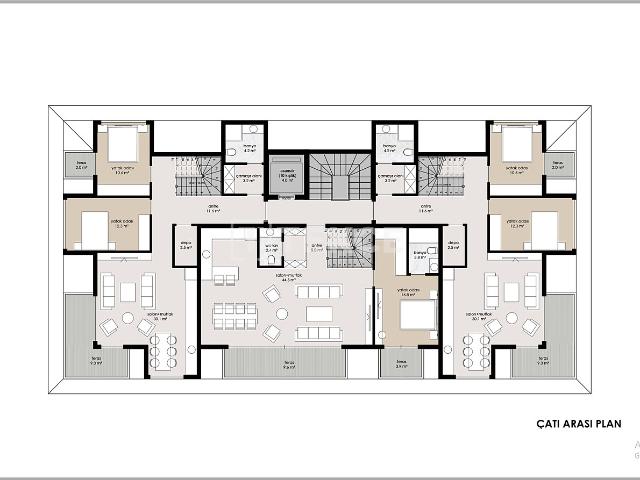 Daire 3+1 Alanya, Antalya, Türkiye 146798