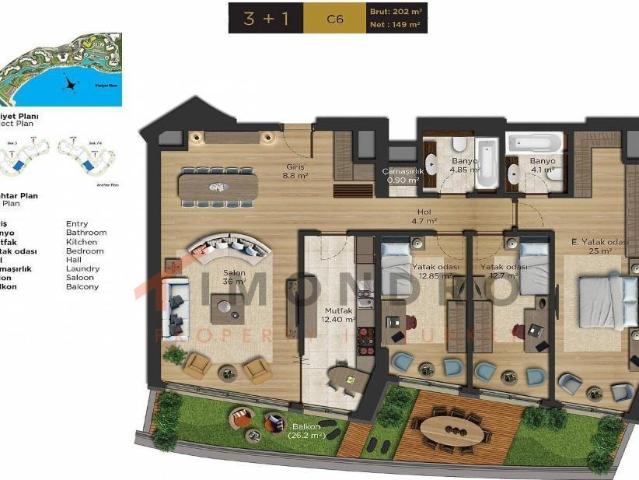 Daire 3+1 Bakırköy, İstanbul, Türkiye 152717