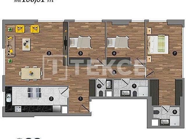 Daire 3+1 İstanbul, Türkiye 44995