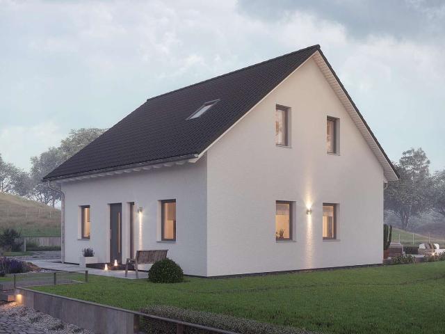 Das individuelle Einfamilienhaus mit eleganter, gerader Treppe!