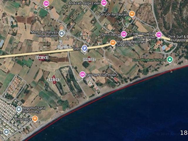 DATÇA KIZLANALTI'NDA TURİZM İMAR PLANI İÇİ TOPLAM 3.180 M2 TARLA
