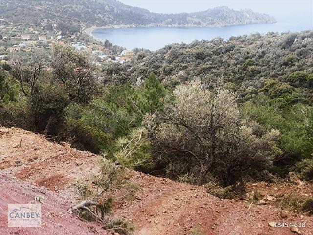 Datça Mesudiye'de deniz gören 1.654 m2 satılık tarla