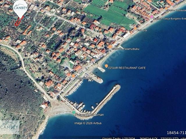 Datça Palamutbükü'nde Turizm İmar Planı İçinde 604 m2 Tarla