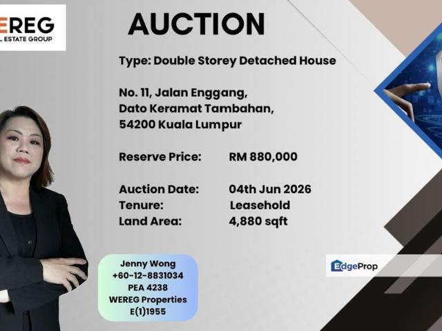 Dato Keramat Tambahan, Keramat, Kuala Lumpur, Malaysia_Double Storey Detached FOR AUCTION