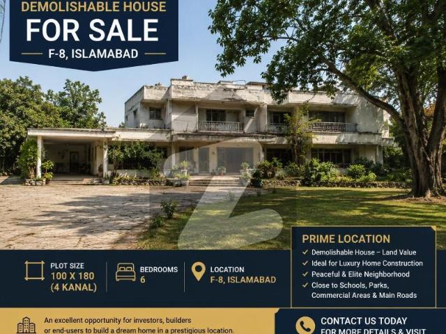 Demolishable House For Sale In F 8