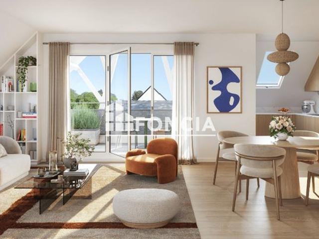 DENIER ÉTAGE Spacieux appartement T3, beaux volumes, grande terrasse, nouvelle résidence très bien située