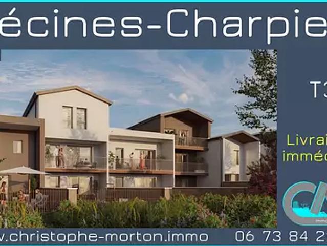 Décines Charpieu 69150 Achat / Vente appartement 3 pièces t3 au dernier étage