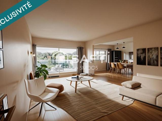 Découvrez cet appartement lumineux avec balcon, veranda et parkings