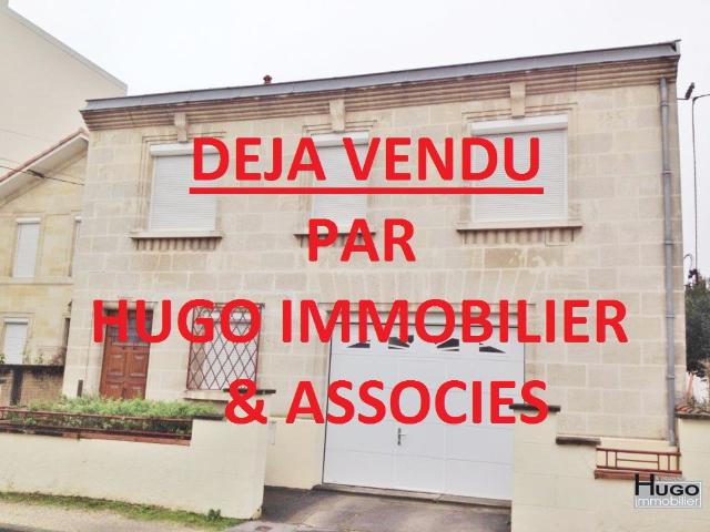 DEJA VENDU PAR HUGO IMMOBILIER et ASSOCIES ! EXCLUSIVITE ! BORDEAUX C.H.U ST AUGUSTIN MAISON EN PIERRE 123M2 + GARAGE 110M2 + TERRASSE + JARDINET
