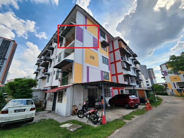 DEKAT DENGAN LRT Seksyen 1 Wangsa Maju Flat Kuala Lumpur