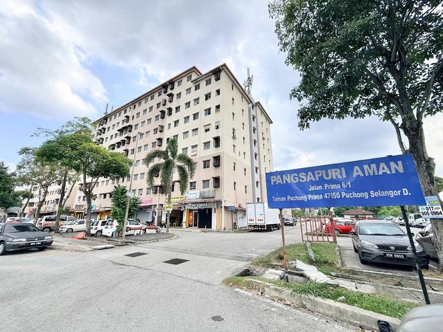 DEKAT LRTADA LIFT Pangsapuri Aman Taman Puchong Prima