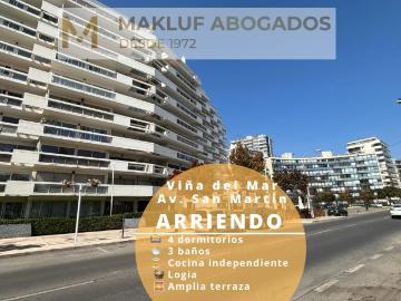 Departamento 4 dormitorios en arriendo, Avenida San Martín, Viña del Mar
