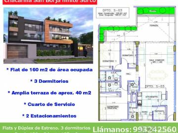Departamento con Terraza Estreno Chacarilla San Borja limite Surco